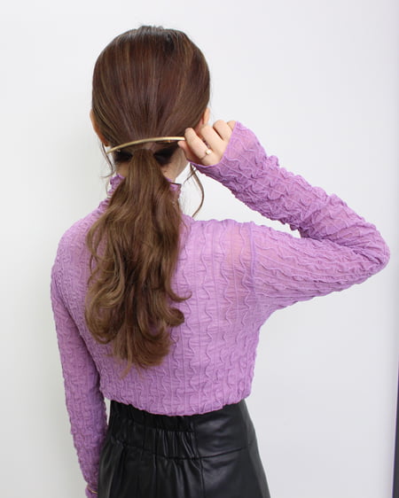 INGNI(イング) シアーウェーブメロウトップス パープル