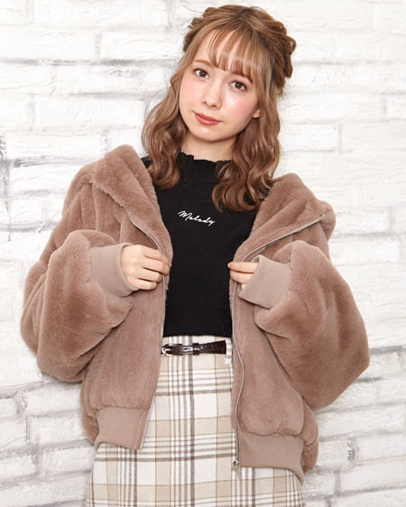 INGNI(イング) エコファーパーカーブルゾン モカ