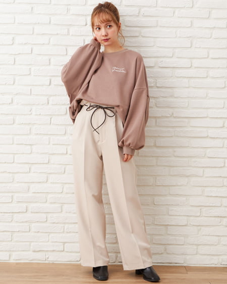 INGNI(イング) バックロゴ/スウェットプルオーバー モカ