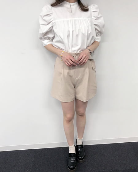 INGNI(イング) Backリボンハイネック/ブラウス オフホワイト