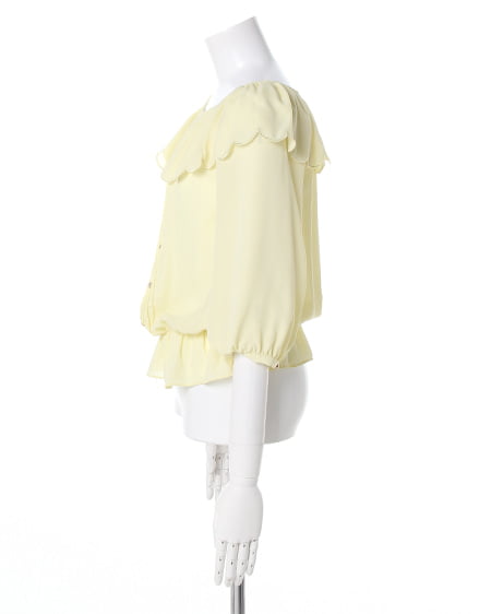 INGNI(イング) フリル衿ピンタック/TOPS イエロー