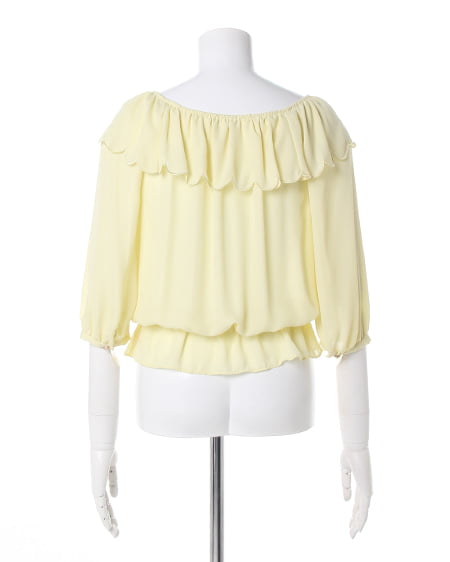 INGNI(イング) フリル衿ピンタック/TOPS イエロー