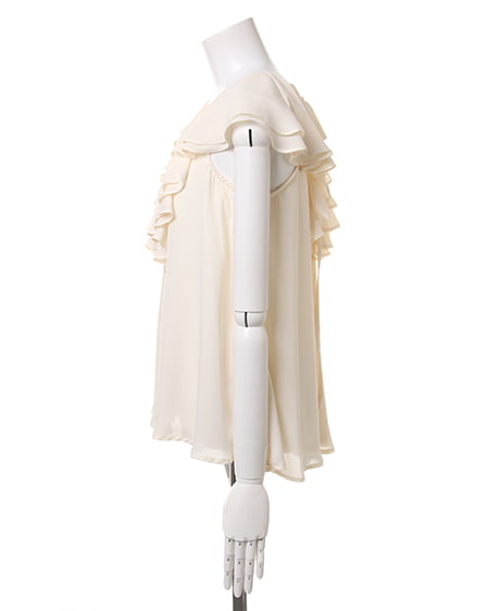 INGNI(イング) フリルJZ/TOPS オフホワイト