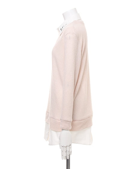 INGNI(イング) 畦シャツ付/TOPS ベージュ