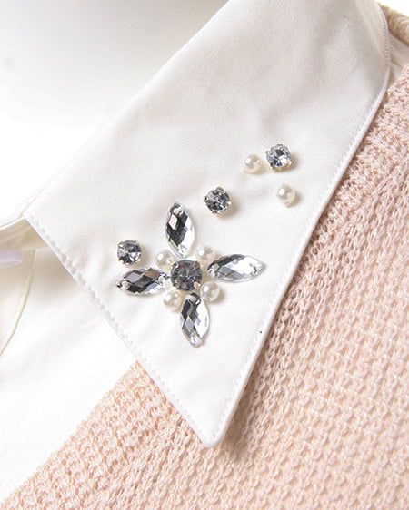 INGNI(イング) 畦シャツ付/TOPS ベージュ