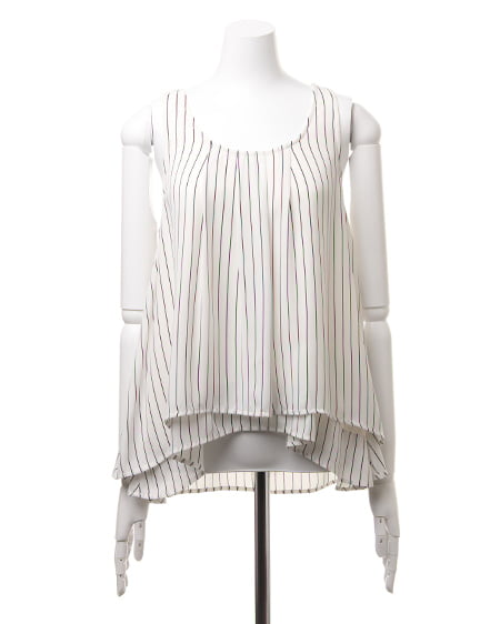 INGNI(イング) ストライプAラインタンク/TOP オフホワイト