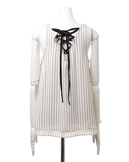 INGNI(イング) ストライプAラインタンク/TOP オフホワイト