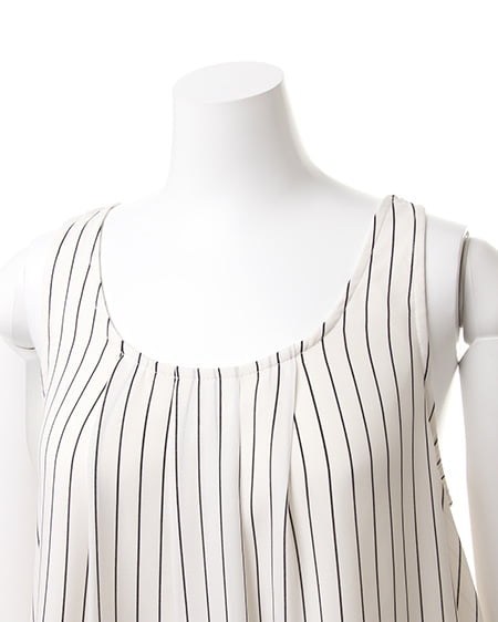 INGNI(イング) ストライプAラインタンク/TOP オフホワイト