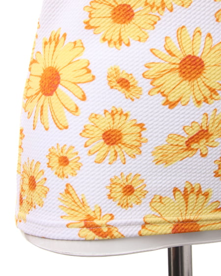 INGNI(イング) 花柄スカラップ/Tシャツ オフホワイト/イエロー