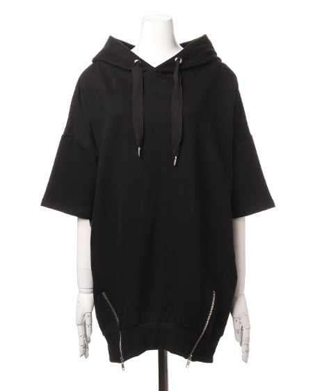 INGNI(イング) 裾ZIPパーカー/チュニック クロ