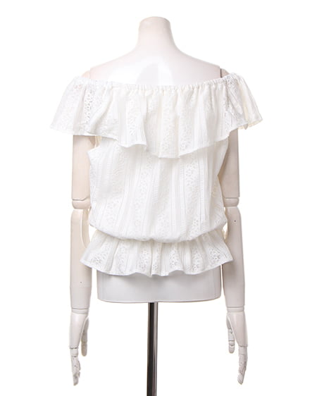 INGNI(イング) レースオフショル/TOPS オフホワイト