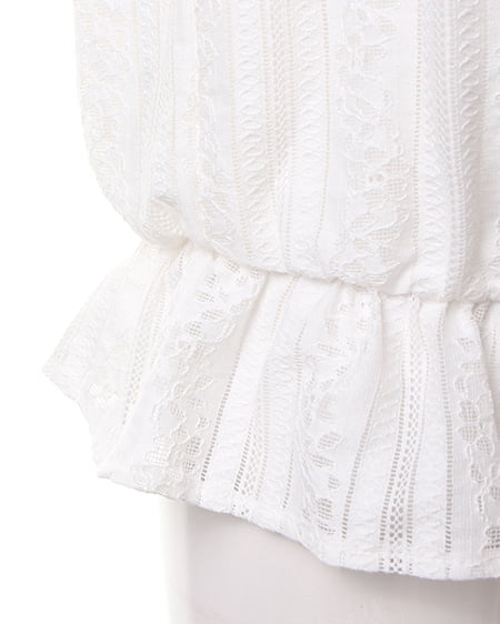 INGNI(イング) レースオフショル/TOPS オフホワイト