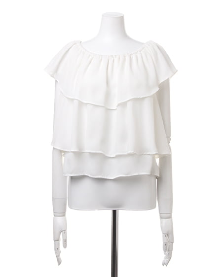 INGNI(イング) フリルJZ/TOPS オフホワイト