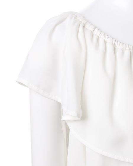 INGNI(イング) フリルJZ/TOPS オフホワイト