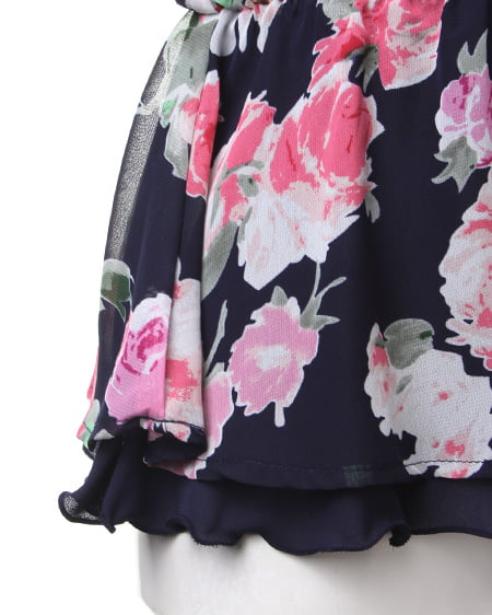 INGNI(イング) 花柄シフォンペプラム/TOPS コン