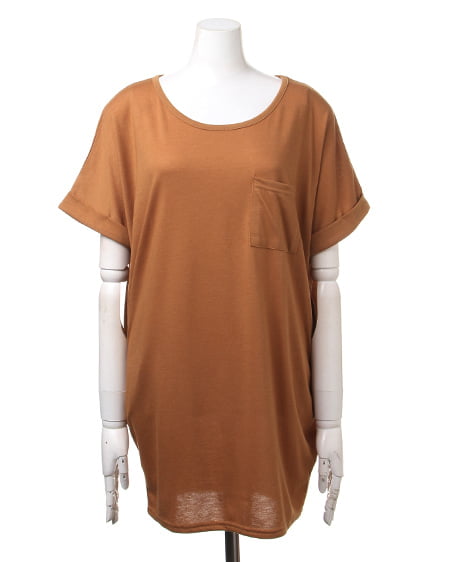 INGNI(イング) カットコクーン/チュニックワンピース キャメル