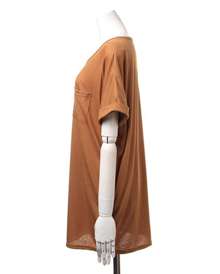 INGNI(イング) カットコクーン/チュニックワンピース キャメル