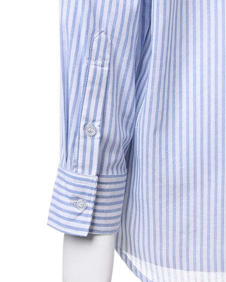 INGNI(イング) 3WAY BIGストライプ/シャツ オフホワイト/ブルー