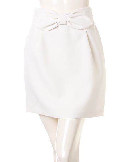 INGNI(イング) ウエストリボン変わり織コクーン/スカート オフホワイト