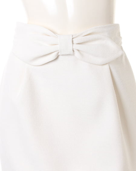 INGNI(イング) ウエストリボン変わり織コクーン/スカート オフホワイト