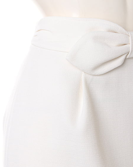 INGNI(イング) ウエストリボン変わり織コクーン/スカート オフホワイト