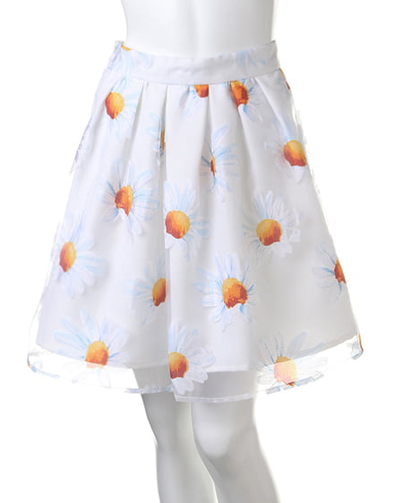 INGNI(イング) マーガレットオーガンジー/スカート オフホワイト/ブルー