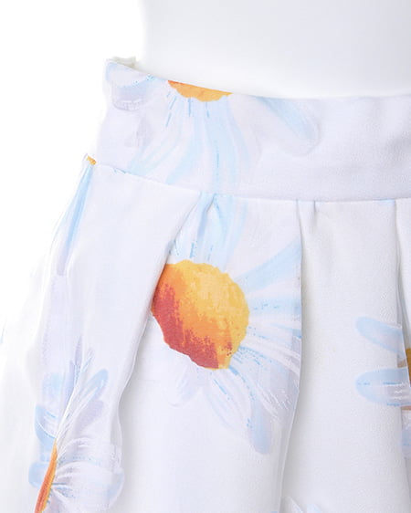 INGNI(イング) マーガレットオーガンジー/スカート オフホワイト/ブルー