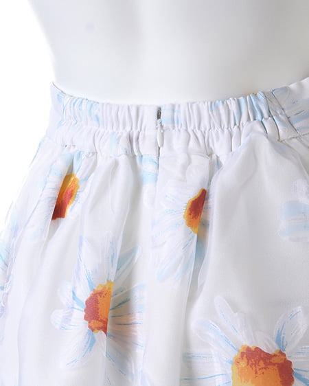 INGNI(イング) マーガレットオーガンジー/スカート オフホワイト/ブルー