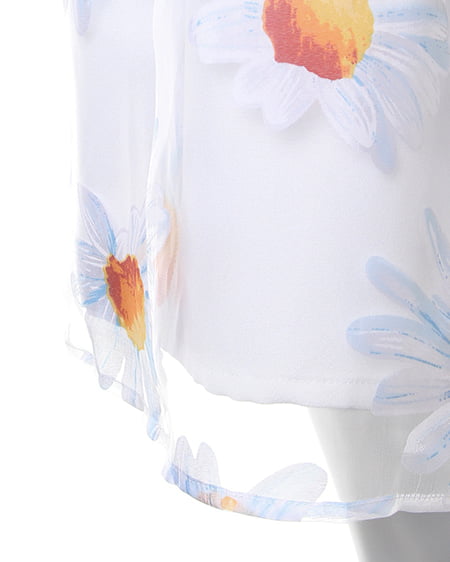 INGNI(イング) マーガレットオーガンジー/スカート オフホワイト/ブルー