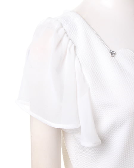 INGNI(イング) オパール花柄スカートドッキング/ワンピース オフホワイト/アカ