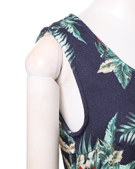 INGNI(イング) リゾートリーフ柄F&F/ワンピース コン