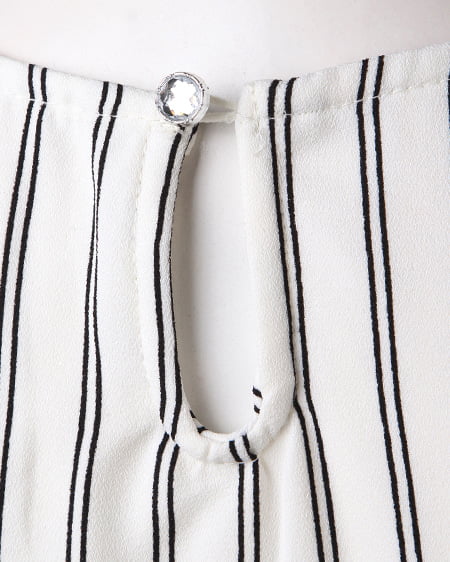 INGNI(イング) F&Fノースリ/ワンピース オフホワイト/ストライプ