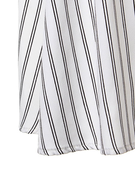 INGNI(イング) F&Fノースリ/ワンピース オフホワイト/ストライプ