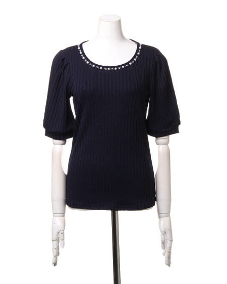 INGNI(イング) ワイドリブタック袖/TOPS コン