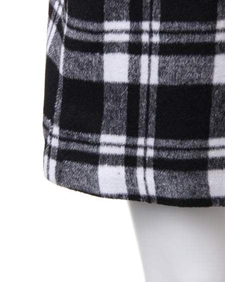 INGNI(イング) シャギーチェック台形/スカート クロ/オフホワイト