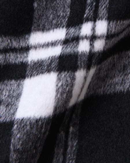 INGNI(イング) シャギーチェック台形/スカート クロ/オフホワイト
