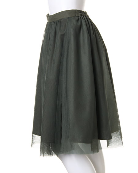 INGNI(イング) チュールミディ/スカート カーキ