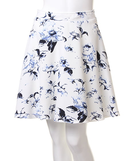 INGNI(イング) 花柄フレア/スカート オフホワイト