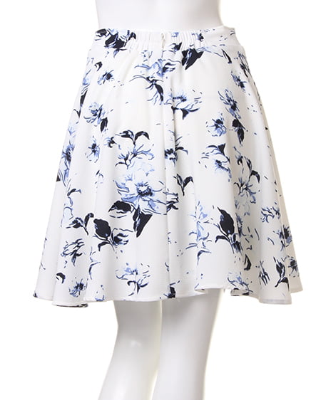 INGNI(イング) 花柄フレア/スカート オフホワイト