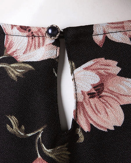 INGNI(イング) 花柄F&Fノースリ/ワンピース クロ