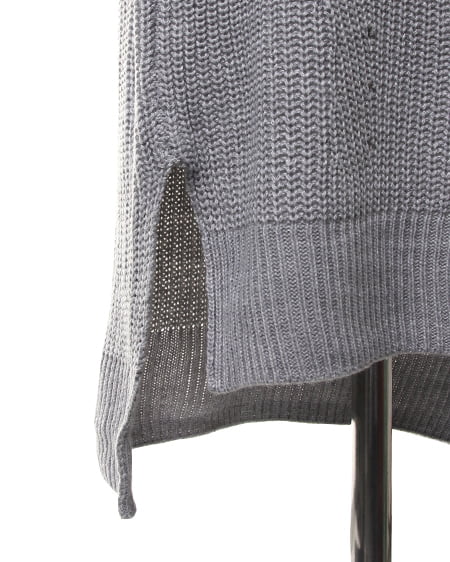 INGNI(イング) 畦オフタートルニット/ワンピースA グレー