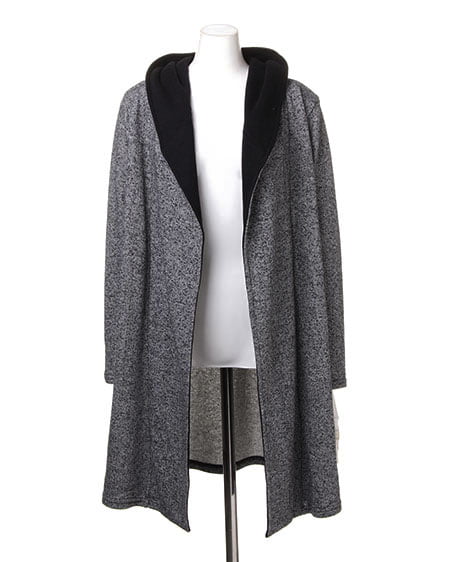 INGNI(イング) 裏毛ロングフード/トッパー クロ/モク