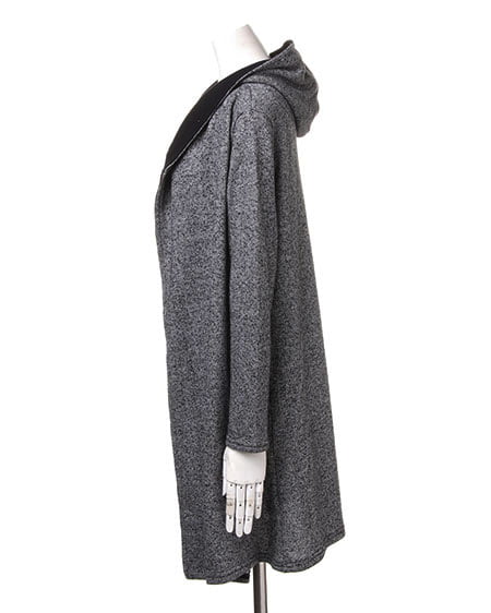 INGNI(イング) 裏毛ロングフード/トッパー クロ/モク