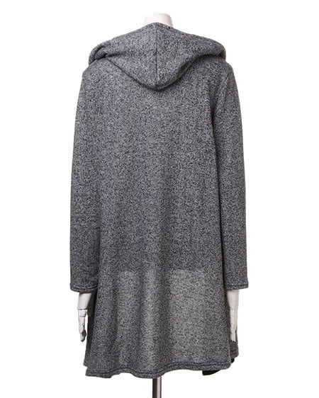 INGNI(イング) 裏毛ロングフード/トッパー クロ/モク