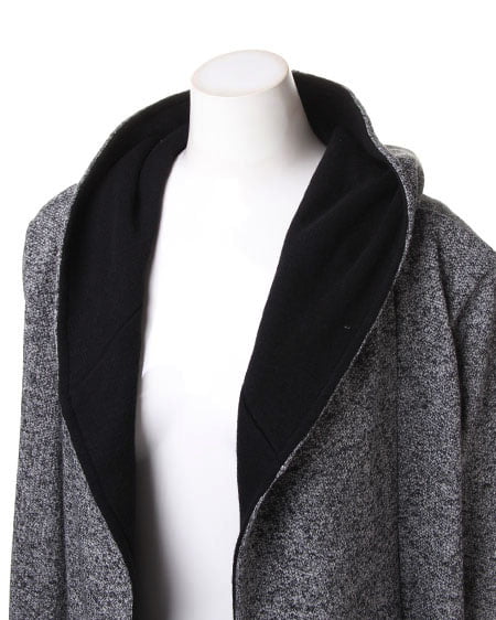 INGNI(イング) 裏毛ロングフード/トッパー クロ/モク