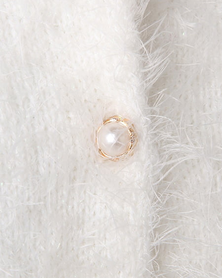 INGNI(イング) フェザーコンパクトカーディガン オフホワイト