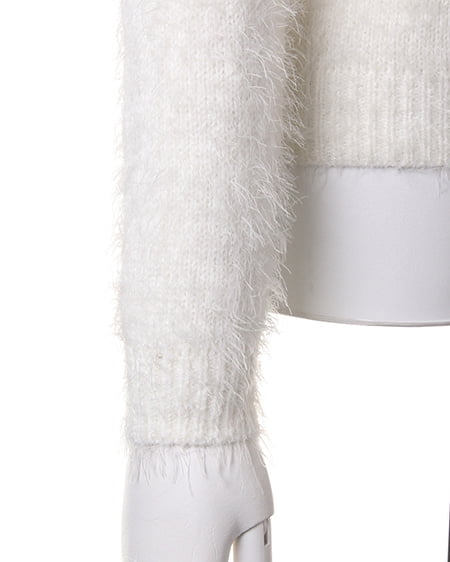 INGNI(イング) フェザーコンパクトカーディガン オフホワイト