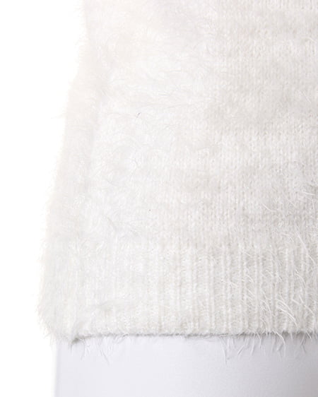 INGNI(イング) フェザーコンパクトカーディガン オフホワイト