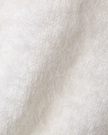 INGNI(イング) フェザーコンパクトカーディガン オフホワイト