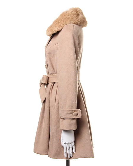 INGNI(イング) ファー取り外しドーリー/コート キャメル